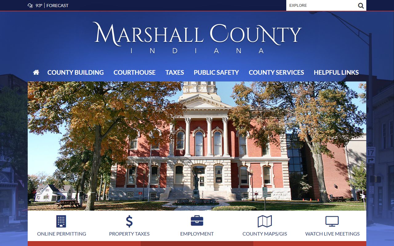Marshall County court records official county homepage source