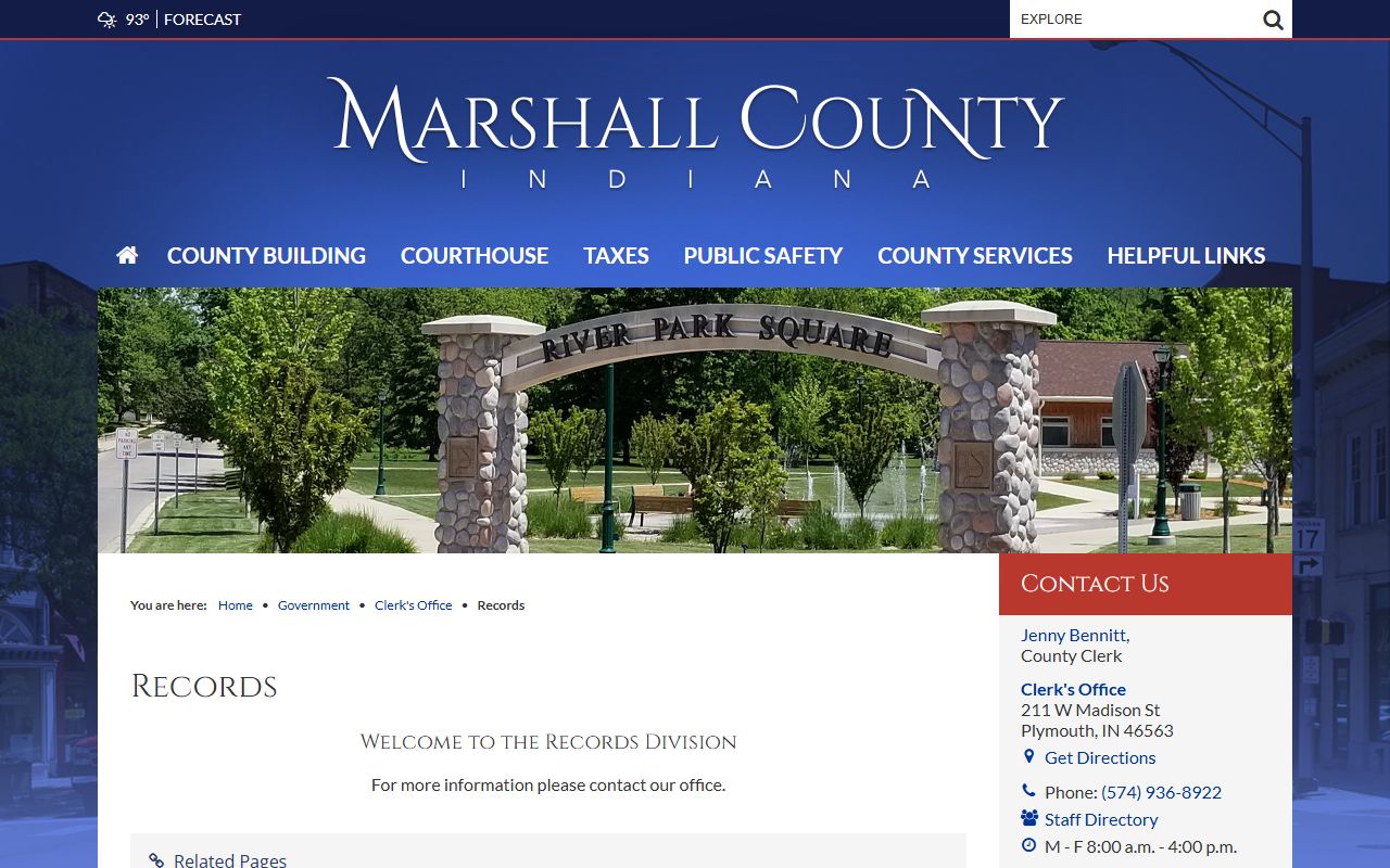 Marshall County court records Clerk Records Division source