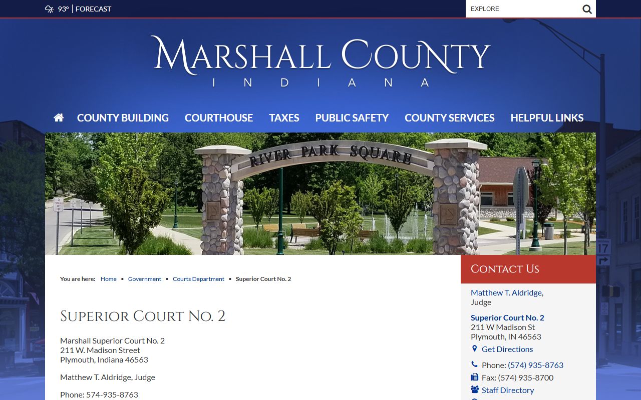 Marshall County probate records Superior Court No. 2 source