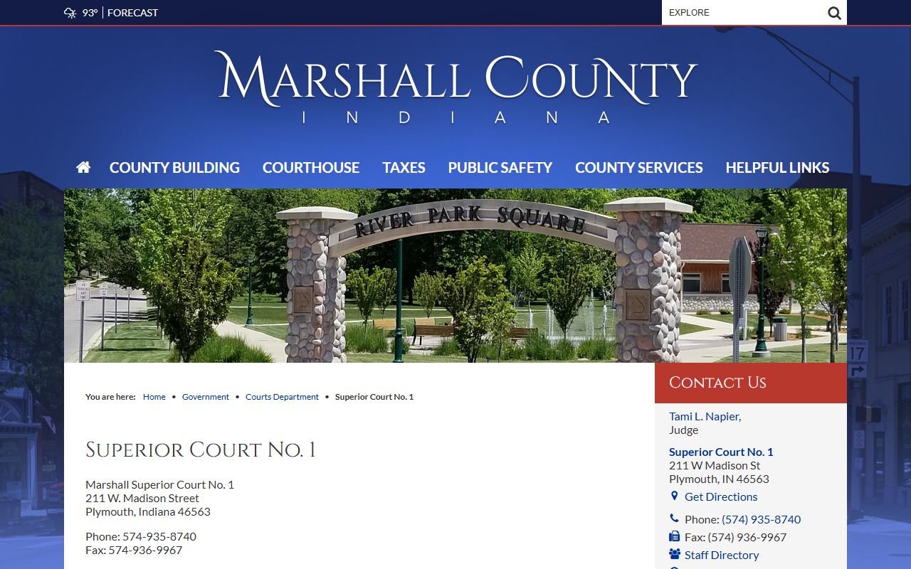 Marshall County probate records Superior Court No. 1 source